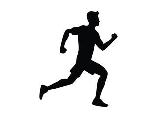 Vector art flat person running or marathon