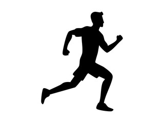 Vector art flat person running or marathon