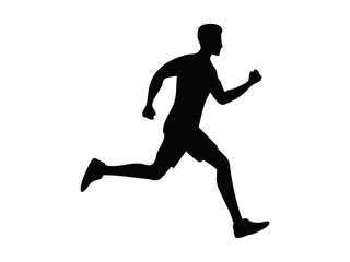 Vector art flat person running or marathon