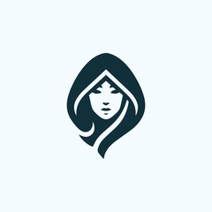 Hooded woman logo