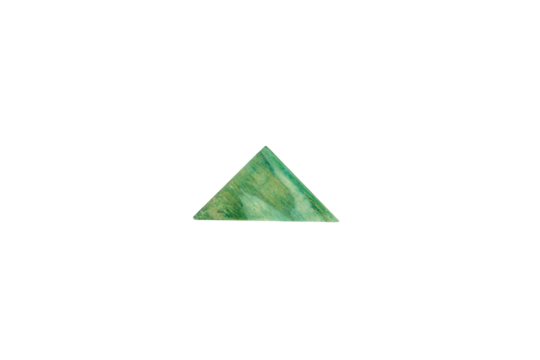 Educational Toy Block Green Wooden Triangle