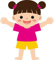 여자 아이 일러스트