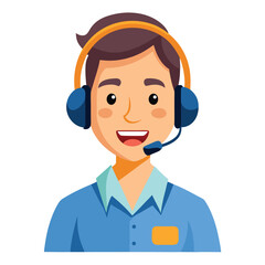 Female executive talking on mic with smile