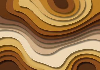 Abstract brown and light wood textured background with swirling lines, a chocolate artistic wave pattern vector illustration for modern design wallpaper.