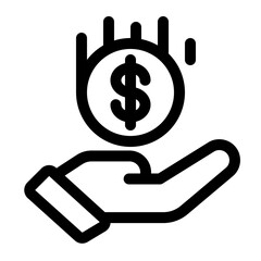 Hand Holding Dollar Coin