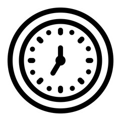 Round Analog Clock Office Icon