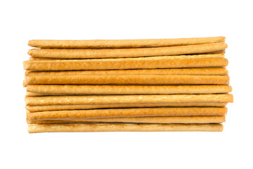 Cookies straws isolated on white background. Cookies sweet sticks.