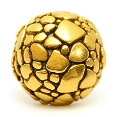 golden christmas ball isolated on a white background