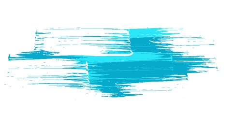 Blue turquoise brush stroke isolated on white background. Blue abstract stroke. Colorful watercolor brush stroke