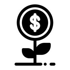 Money Plant Growth Icon