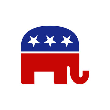 US Republican party or GOP elephant icon for election apps and websites
