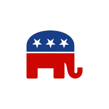 US Republican party or GOP elephant icon for election apps and websites