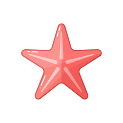 Obraz premium Vibrant pink vector illustration of a beautiful sea star marine animal isolated on a clean white background representing ocean life summer vacation travel and underwater nature