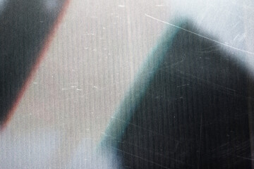 A moody abstract dark grunge texture background featuring a vibrant RGB glitch and photocopy-style...