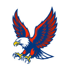 eagle with wings vector illustration mascot logo