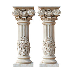 Elegant Pair of Ornate Corinthian Columns Architectural Design Inspiration