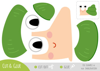 Cut and glue cute snail character craft activity for children.