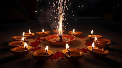 Happy Diwali Festival Celebration Background