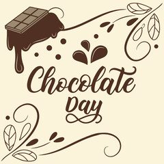 World Chocolate Day Typography Vector – Sweet Cocoa Celebration Quotes