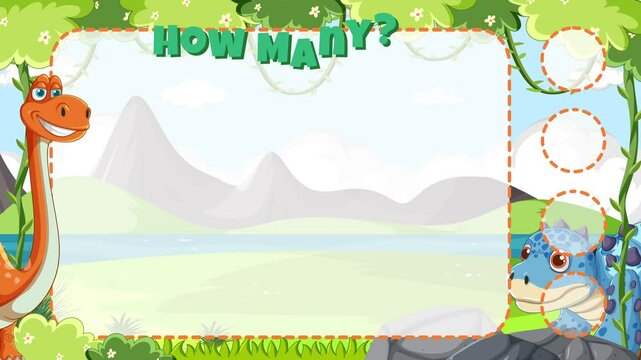 Dinosaur Counting Game Animation for Kids
