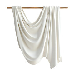 Elegant Draped Fabric Cream Knit Texture Background for Design Projects