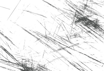 Chaotic diagonal scratch texture with frayed intersections and distressed etching.