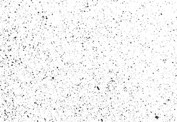 Fine grunge splatter texture background. Dusty ink droplet vector overlay on white.