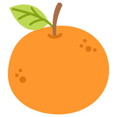 Orange fruit illustration in flat style