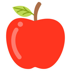 Illustration of an apple in flat style