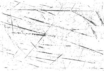 Chaotic grunge scratch texture with random sharp lines and distressed debris pattern. Abstract vector overlay.