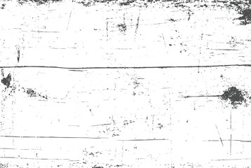 Obraz premium Distressed wood plank texture with grunge scratches and weathered decay. Rustic vector background overlay.