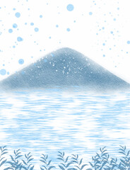 soft blue colorful abstract illustration, background, wallpaper, card invitation design