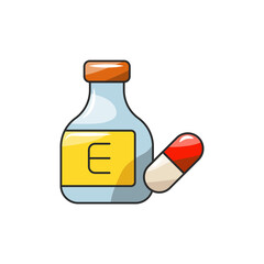 E-Pharmacy Icon, Online Medication Delivery Digital Vector.