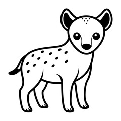 Hyena on white background