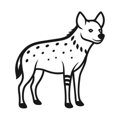 Hyena on white background
