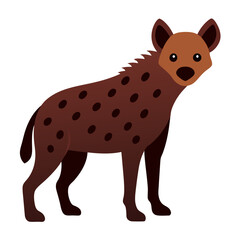 Hyena on white background