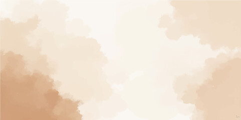 Vintage bright brown sky with white clouds and sun, a textured cloudscape perfect for a grunge background