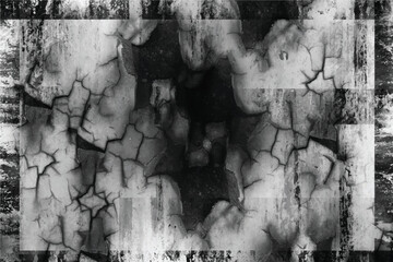 Black and white grungy abstract background. Grungy frame
