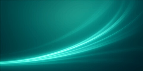 Abstract green and blue light wave design with flowing lines and soft, futuristic texture for background illustration