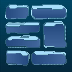 Futuristic frames for interface. Vector illustration. Sketch for creativity. © Evgeniy