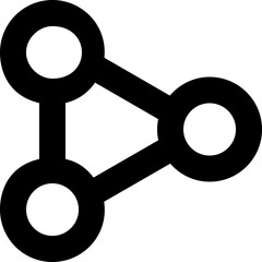 Modern Minimalist Share Network Connection Icon Vector