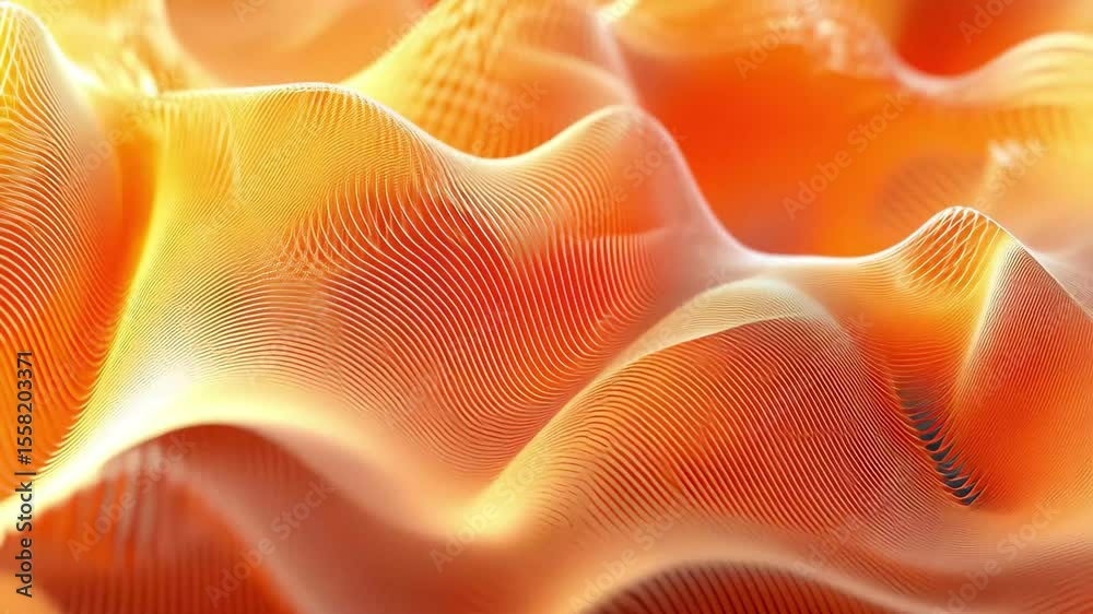 Poster dynamic orange waveform background creating a vibrant abstract visual experience, abstract orange wa