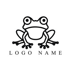 Frog Outline Logo Template