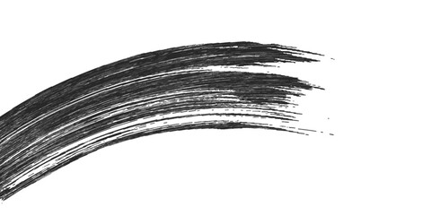 Black brush stroke isolated on white background. Ink abstract stroke. Watercolor brush stroke. Design mockup.