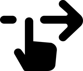 Hand Pointing Right Arrow Direction Vector Icon