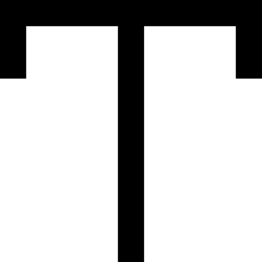 Letter T Typography Alphabet Character Vector Icon