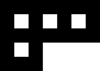 Abstract Geometric L Shape Pattern Blocks Vector Icon