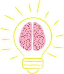 Bursting Brightness: Illuminated Brain within a Lightbulb