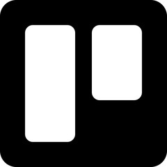 Letter P Logo Icon Black and White Minimalist Typography Design