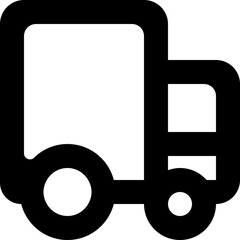 Delivery Truck Transportation Vehicle Vector Icon Design